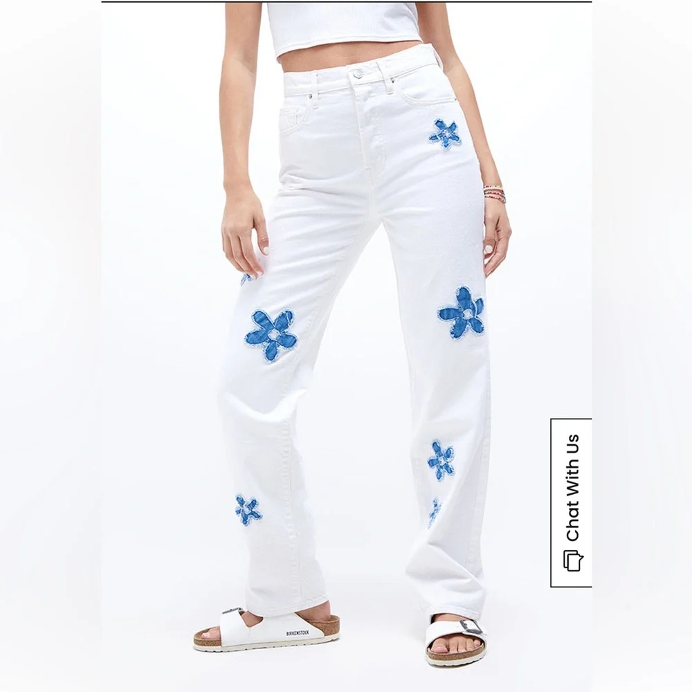 PacSun Flower Patch Dad Jeans - Picture 1 of 12